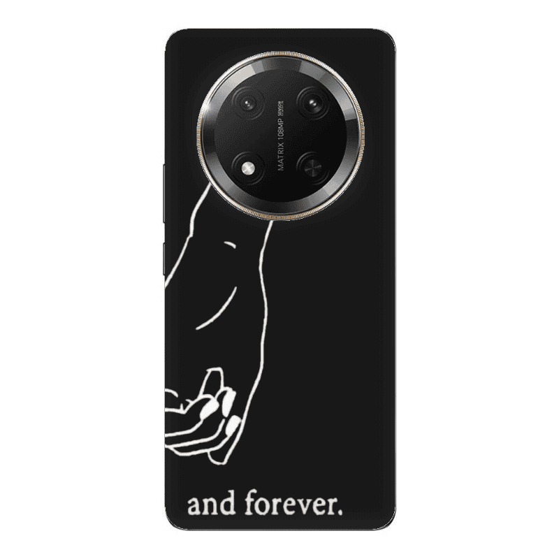 Honor Magic 7 Lite And forewer Black Colored Silicone TPU Θήκη